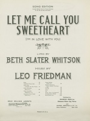 cover image of Let Me Call You Sweatheart (I'm In Love With You)